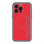 スリムプロテクションプレミアムケース with MagSafe［ SUPER PRIVATE - ロゴ - Red ］