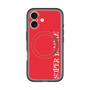 スリムプロテクションプレミアムケース with MagSafe［ SUPER PRIVATE - ロゴ - Red ］