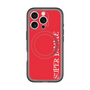 スリムプロテクションプレミアムケース with MagSafe［ SUPER PRIVATE - ロゴ - Red ］