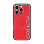 スリムプロテクションプレミアムケース with MagSafe［ SUPER PRIVATE - ロゴ - Red ］