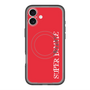 スリムプロテクションプレミアムケース with MagSafe［ SUPER PRIVATE - ロゴ - Red ］