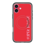 スリムプロテクションプレミアムケース with MagSafe［ SUPER PRIVATE - ロゴ - Red ］