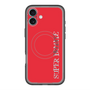 スリムプロテクションプレミアムケース with MagSafe［ SUPER PRIVATE - ロゴ - Red ］