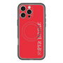 スリムプロテクションプレミアムケース with MagSafe［ SUPER PRIVATE - ロゴ - Red ］