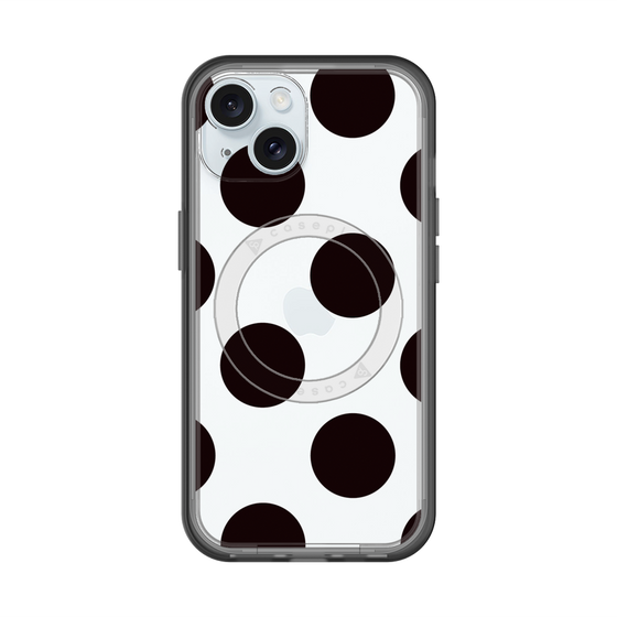 スリムプロテクションプレミアムケース with MagSafe［ シンプルドット - Black ］