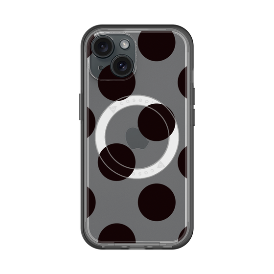 スリムプロテクションプレミアムケース with MagSafe［ シンプルドット - Black ］