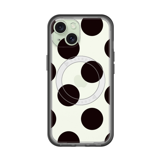 スリムプロテクションプレミアムケース with MagSafe［ シンプルドット - Black ］