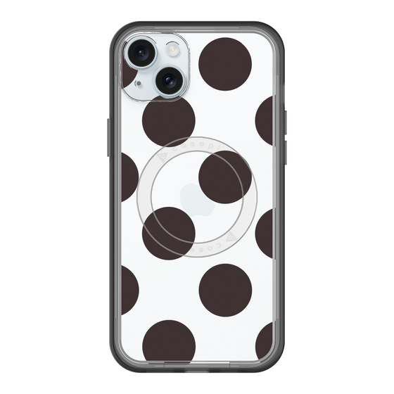 スリムプロテクションプレミアムケース with MagSafe［ シンプルドット - Black ］