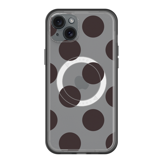 スリムプロテクションプレミアムケース with MagSafe［ シンプルドット - Black ］