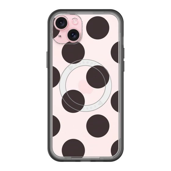 スリムプロテクションプレミアムケース with MagSafe［ シンプルドット - Black ］