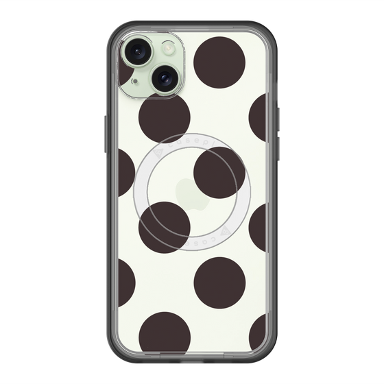 スリムプロテクションプレミアムケース with MagSafe［ シンプルドット - Black ］