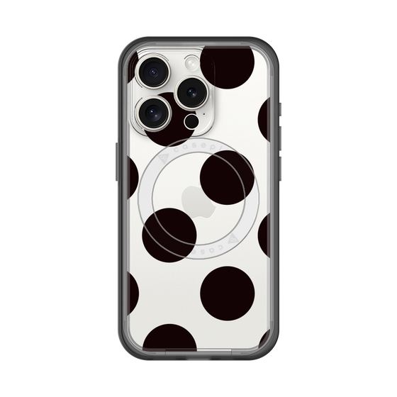 スリムプロテクションプレミアムケース with MagSafe［ シンプルドット - Black ］