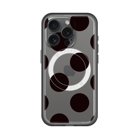 スリムプロテクションプレミアムケース with MagSafe［ シンプルドット - Black ］