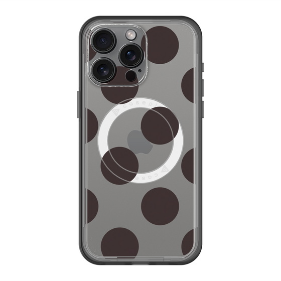スリムプロテクションプレミアムケース with MagSafe［ シンプルドット - Black ］