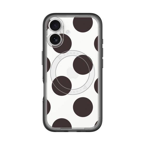 スリムプロテクションプレミアムケース with MagSafe［ シンプルドット - Black ］