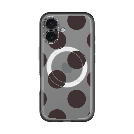 スリムプロテクションプレミアムケース with MagSafe［ シンプルドット - Black ］