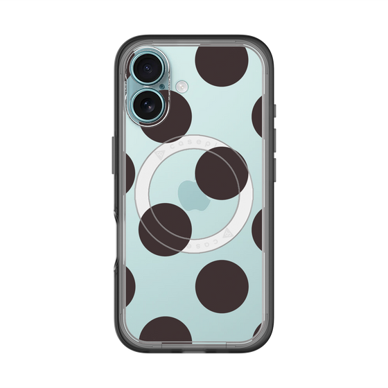 スリムプロテクションプレミアムケース with MagSafe［ シンプルドット - Black ］
