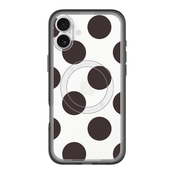 スリムプロテクションプレミアムケース with MagSafe［ シンプルドット - Black ］