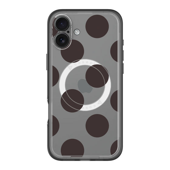 スリムプロテクションプレミアムケース with MagSafe［ シンプルドット - Black ］