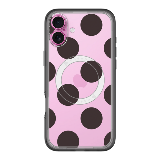 スリムプロテクションプレミアムケース with MagSafe［ シンプルドット - Black ］