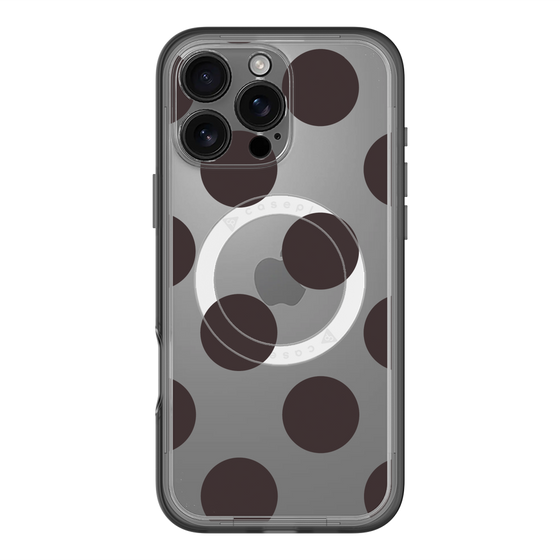 スリムプロテクションプレミアムケース with MagSafe［ シンプルドット - Black ］