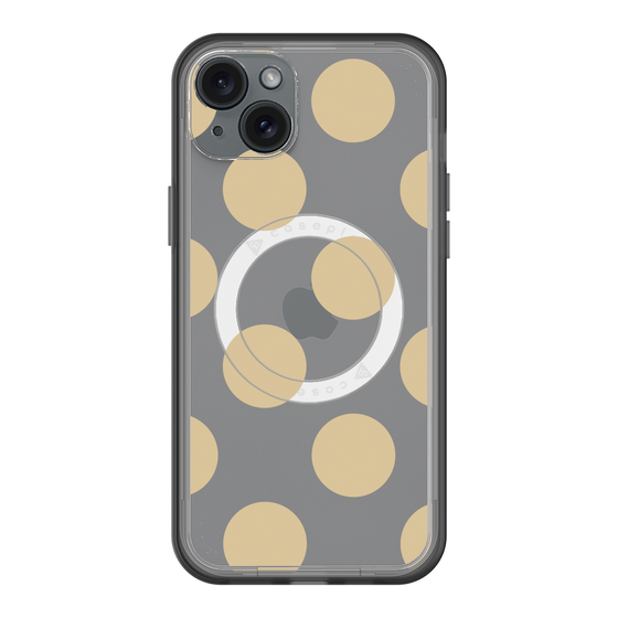 スリムプロテクションプレミアムケース with MagSafe［ シンプルドット - Beige ］