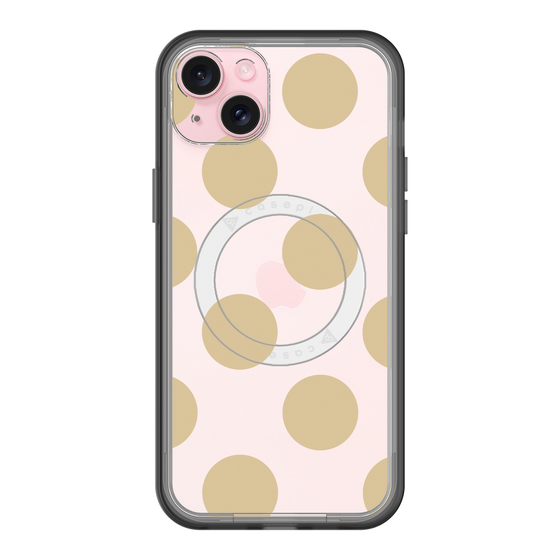 スリムプロテクションプレミアムケース with MagSafe［ シンプルドット - Beige ］