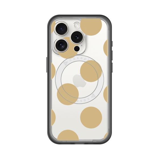 スリムプロテクションプレミアムケース with MagSafe［ シンプルドット - Beige ］