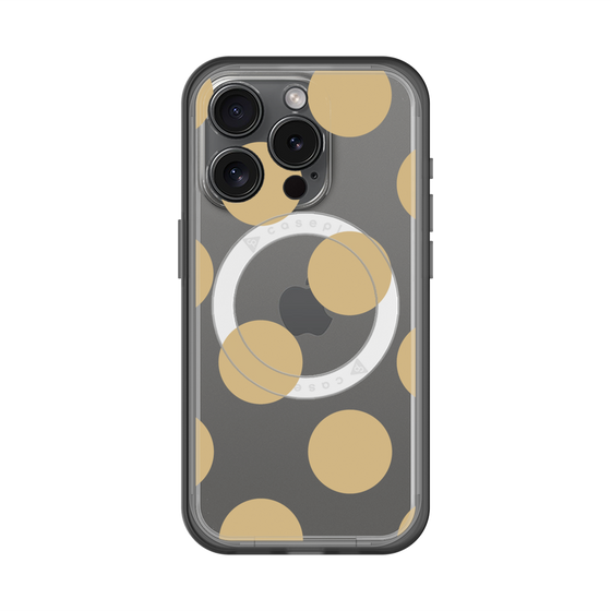 スリムプロテクションプレミアムケース with MagSafe［ シンプルドット - Beige ］