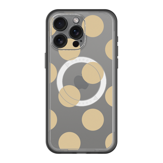 スリムプロテクションプレミアムケース with MagSafe［ シンプルドット - Beige ］