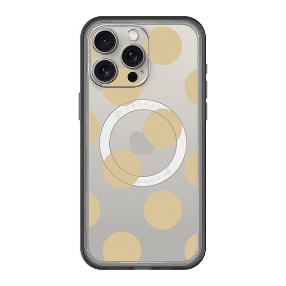 スリムプロテクションプレミアムケース with MagSafe［ シンプルドット - Beige ］