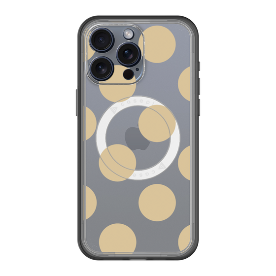 スリムプロテクションプレミアムケース with MagSafe［ シンプルドット - Beige ］