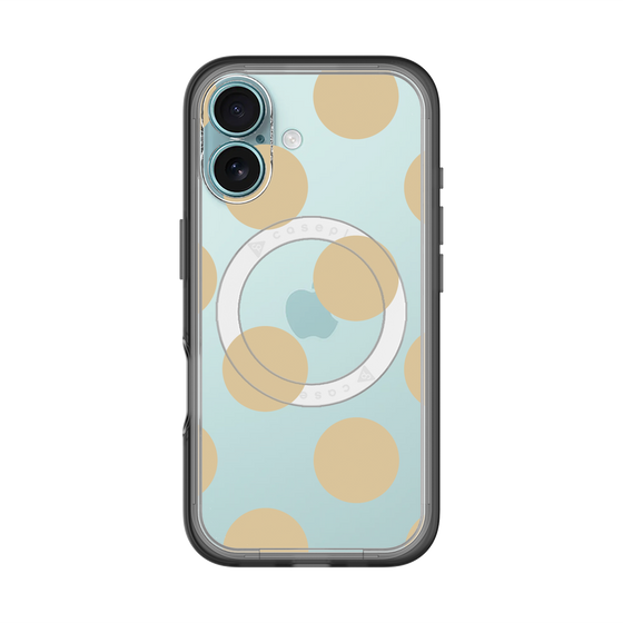 スリムプロテクションプレミアムケース with MagSafe［ シンプルドット - Beige ］