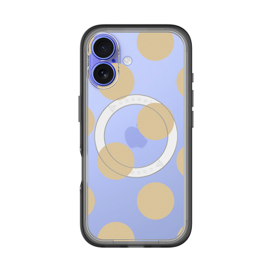スリムプロテクションプレミアムケース with MagSafe［ シンプルドット - Beige ］