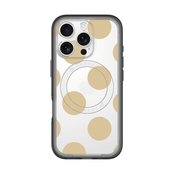スリムプロテクションプレミアムケース with MagSafe［ シンプルドット - Beige ］