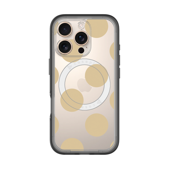 スリムプロテクションプレミアムケース with MagSafe［ シンプルドット - Beige ］