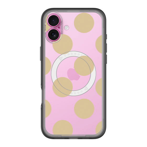 スリムプロテクションプレミアムケース with MagSafe［ シンプルドット - Beige ］