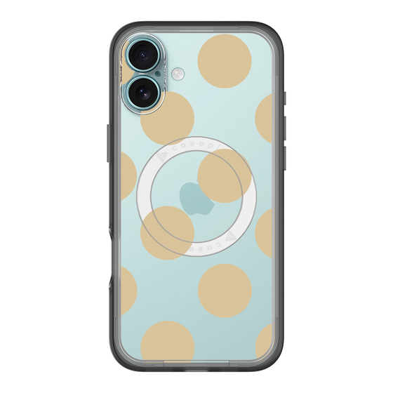スリムプロテクションプレミアムケース with MagSafe［ シンプルドット - Beige ］
