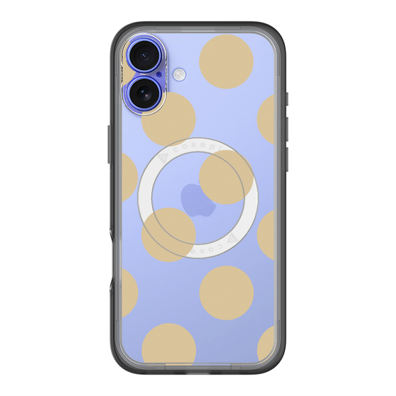 スリムプロテクションプレミアムケース with MagSafe［ シンプルドット - Beige ］