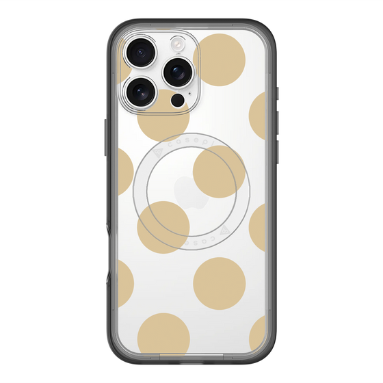 スリムプロテクションプレミアムケース with MagSafe［ シンプルドット - Beige ］