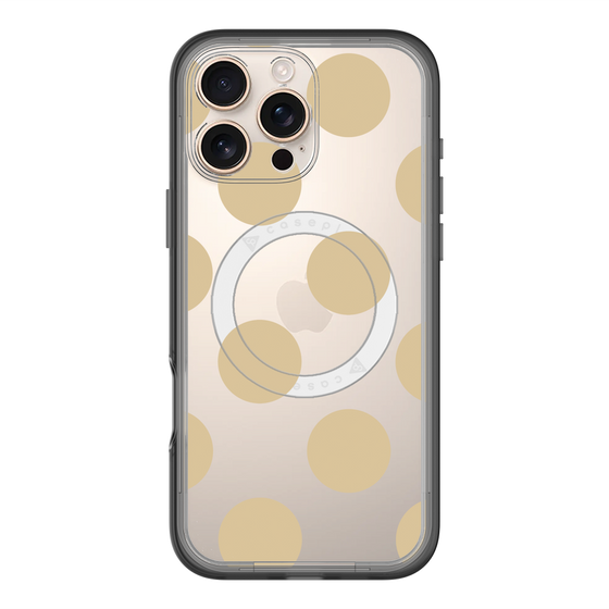 スリムプロテクションプレミアムケース with MagSafe［ シンプルドット - Beige ］