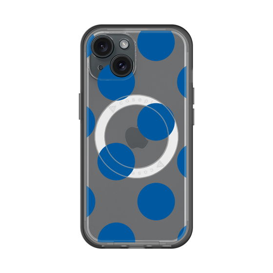 スリムプロテクションプレミアムケース with MagSafe［ シンプルドット - Blue ］