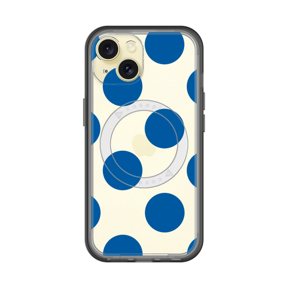 スリムプロテクションプレミアムケース with MagSafe［ シンプルドット - Blue ］