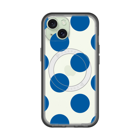スリムプロテクションプレミアムケース with MagSafe［ シンプルドット - Blue ］