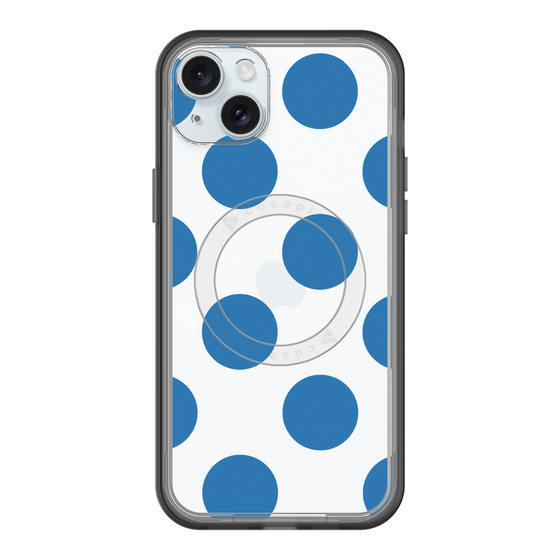 スリムプロテクションプレミアムケース with MagSafe［ シンプルドット - Blue ］