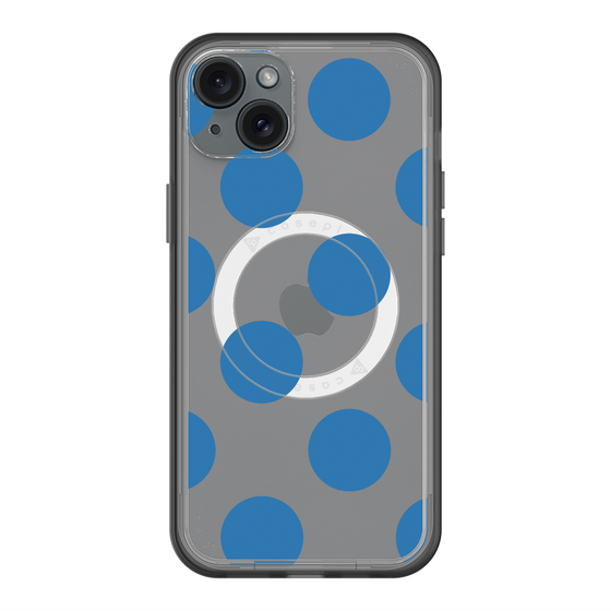 スリムプロテクションプレミアムケース with MagSafe［ シンプルドット - Blue ］