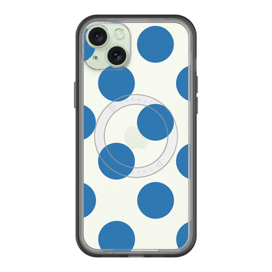 スリムプロテクションプレミアムケース with MagSafe［ シンプルドット - Blue ］