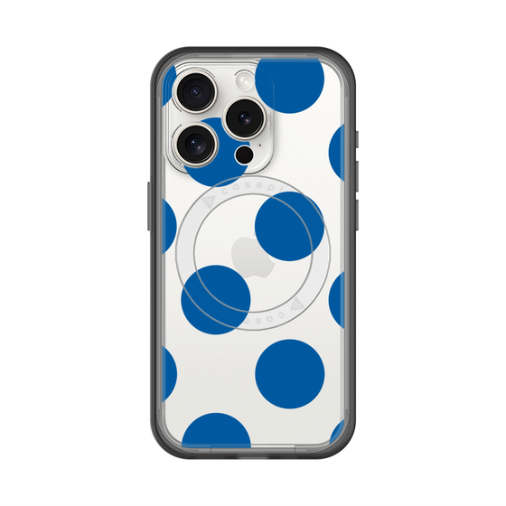 スリムプロテクションプレミアムケース with MagSafe［ シンプルドット - Blue ］