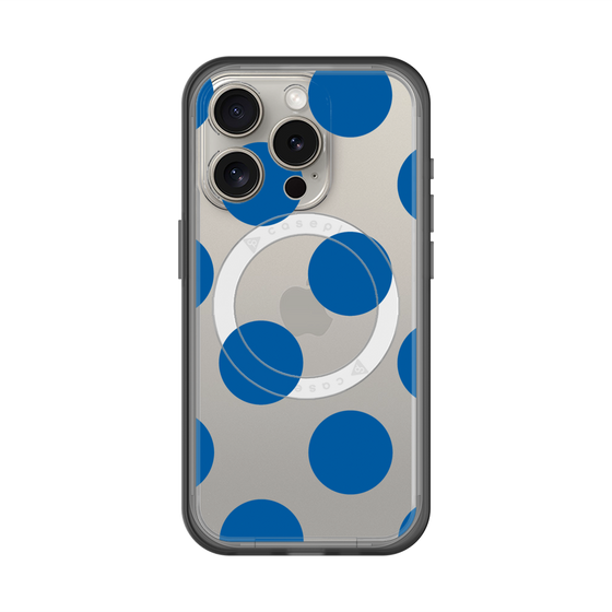 スリムプロテクションプレミアムケース with MagSafe［ シンプルドット - Blue ］