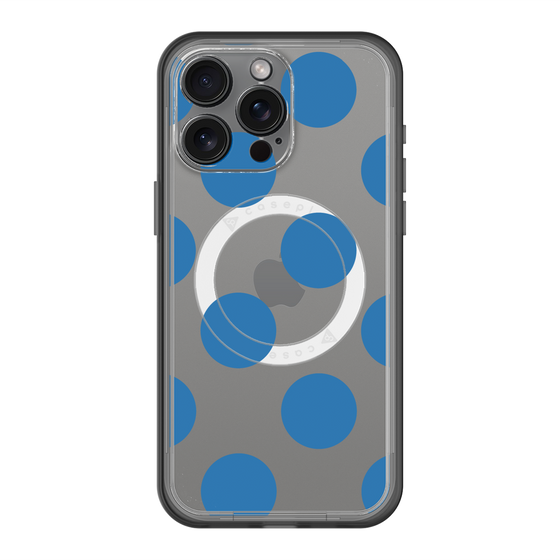 スリムプロテクションプレミアムケース with MagSafe［ シンプルドット - Blue ］